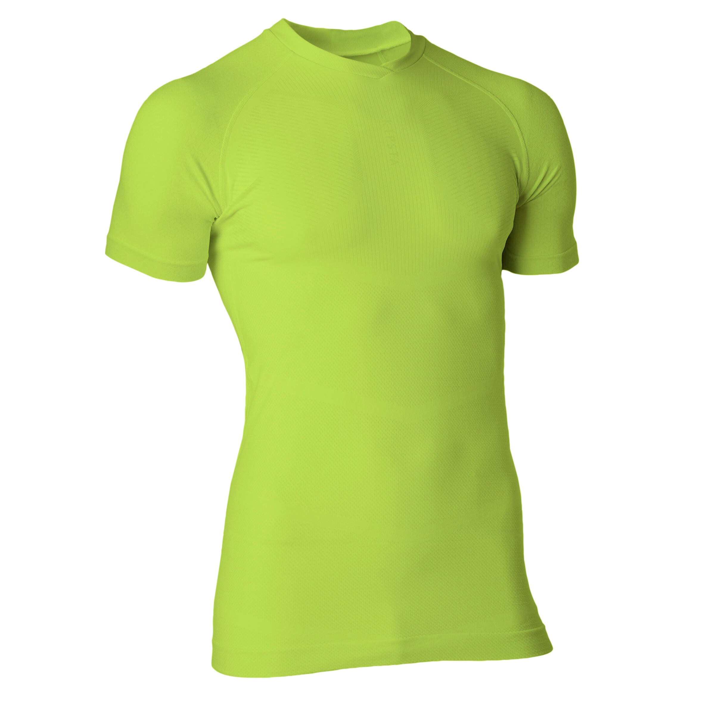 Tricou termic Fotbal Keepdry 500 Verde Adulți decathlon.ro  Accesorii si imbracaminte termica adulti