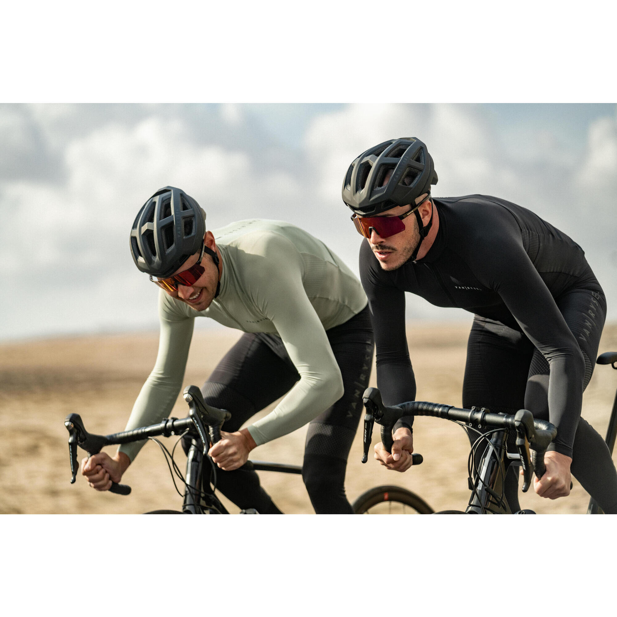 MEN'S MID-SEASON LONG-SLEEVE ROAD BIKE JACKET -RACER black