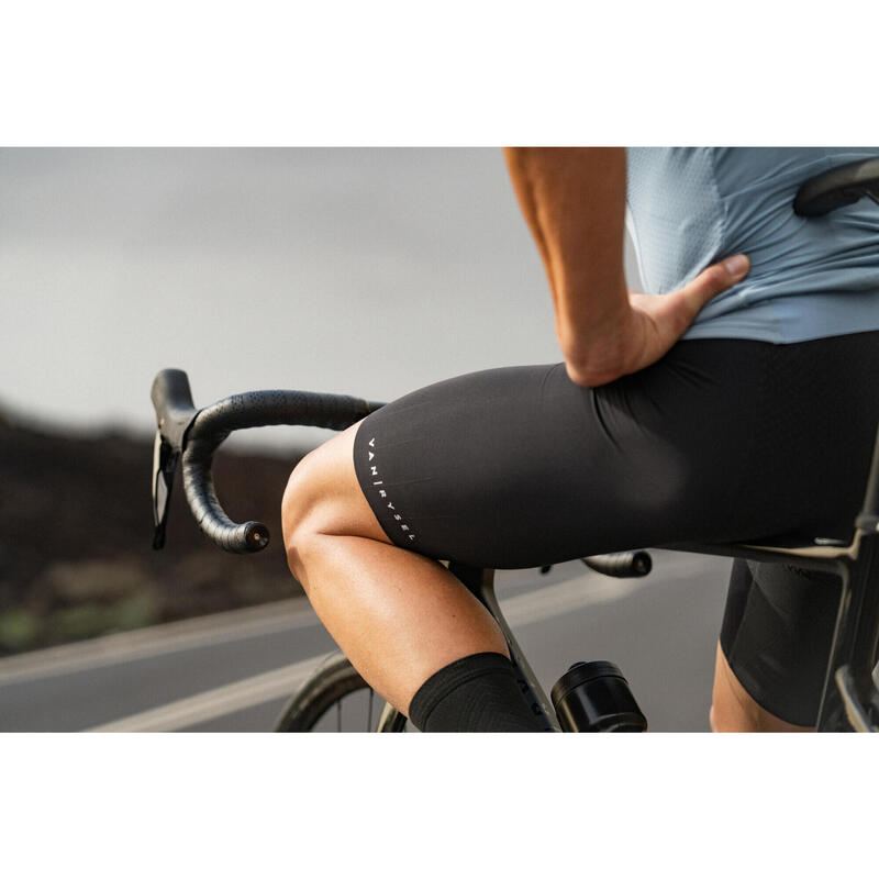 Culotte ciclismo carretera corto con tirantes de verano hombre Racer 2  negro - Decathlon