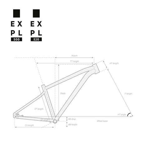 29" Touring Mountain Bike Expl 520 - Grey/Red