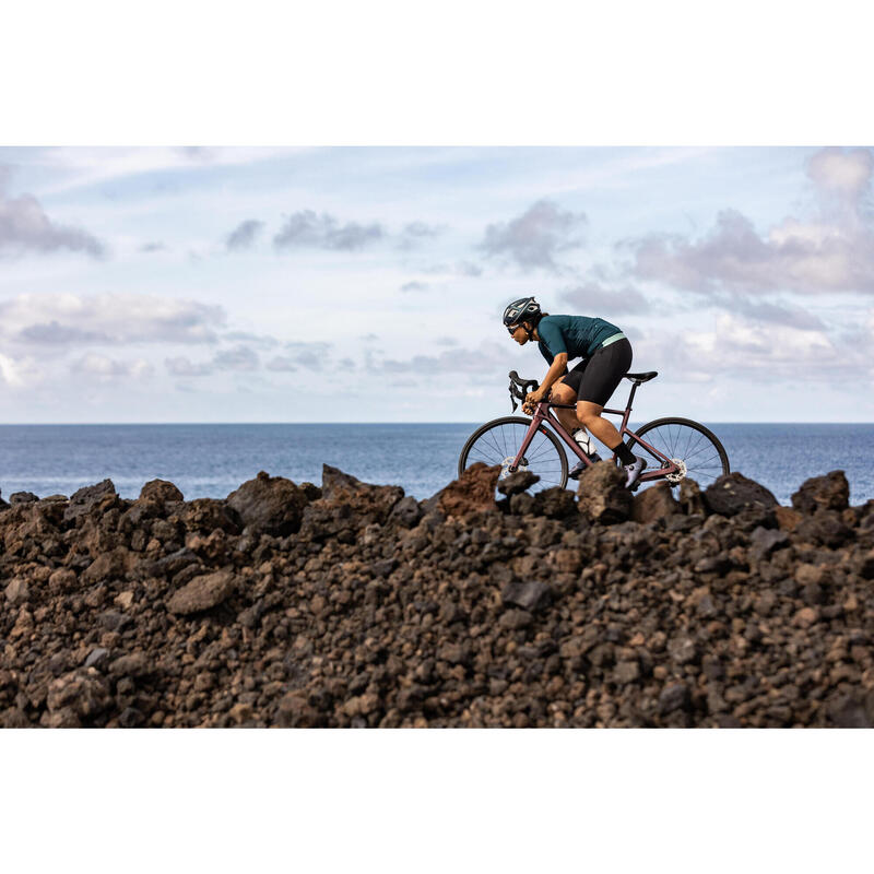 Camisola de Manga Curta de Ciclismo de Estrada Verão Mulher Endurance Esmeralda