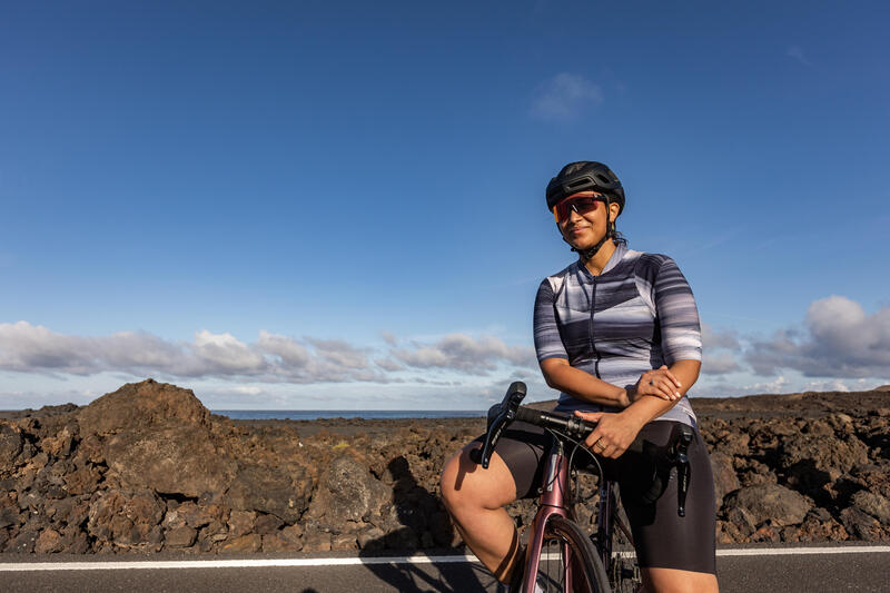 Camisola de Bicicleta de Manga Curta RCR Mulher Lilás