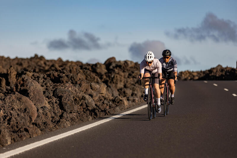 Maillot de vélo de route manches courtes été femme - Endurance lila