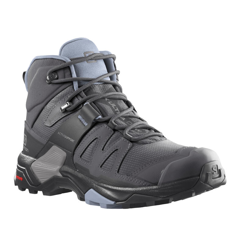 Women's waterproof walking boots - Salomon XUltra 4 Mid Gore-Tex - Black