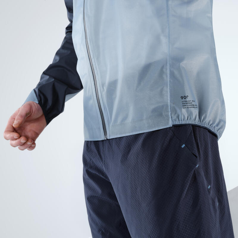 Veste Ultra légère de randonnée rapide FH 900 homme Bleu Grise.