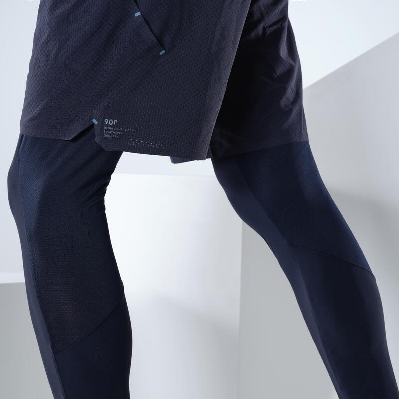 男款超輕量極速登山健行緊身褲 FH900 - 藍色 
