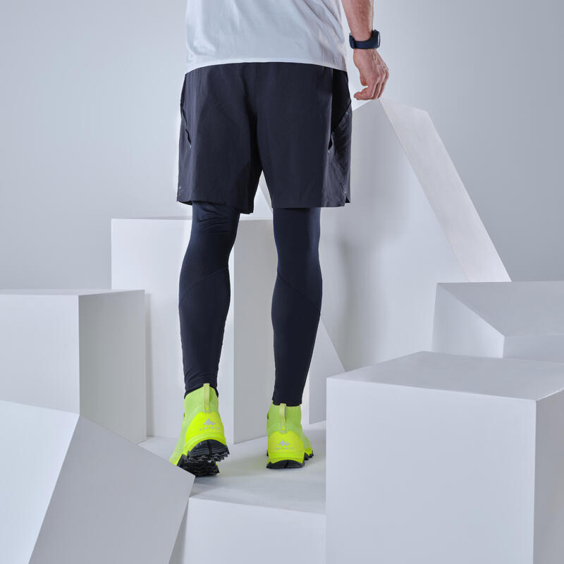男款超輕量極速登山健行緊身褲 FH900 - 藍色 