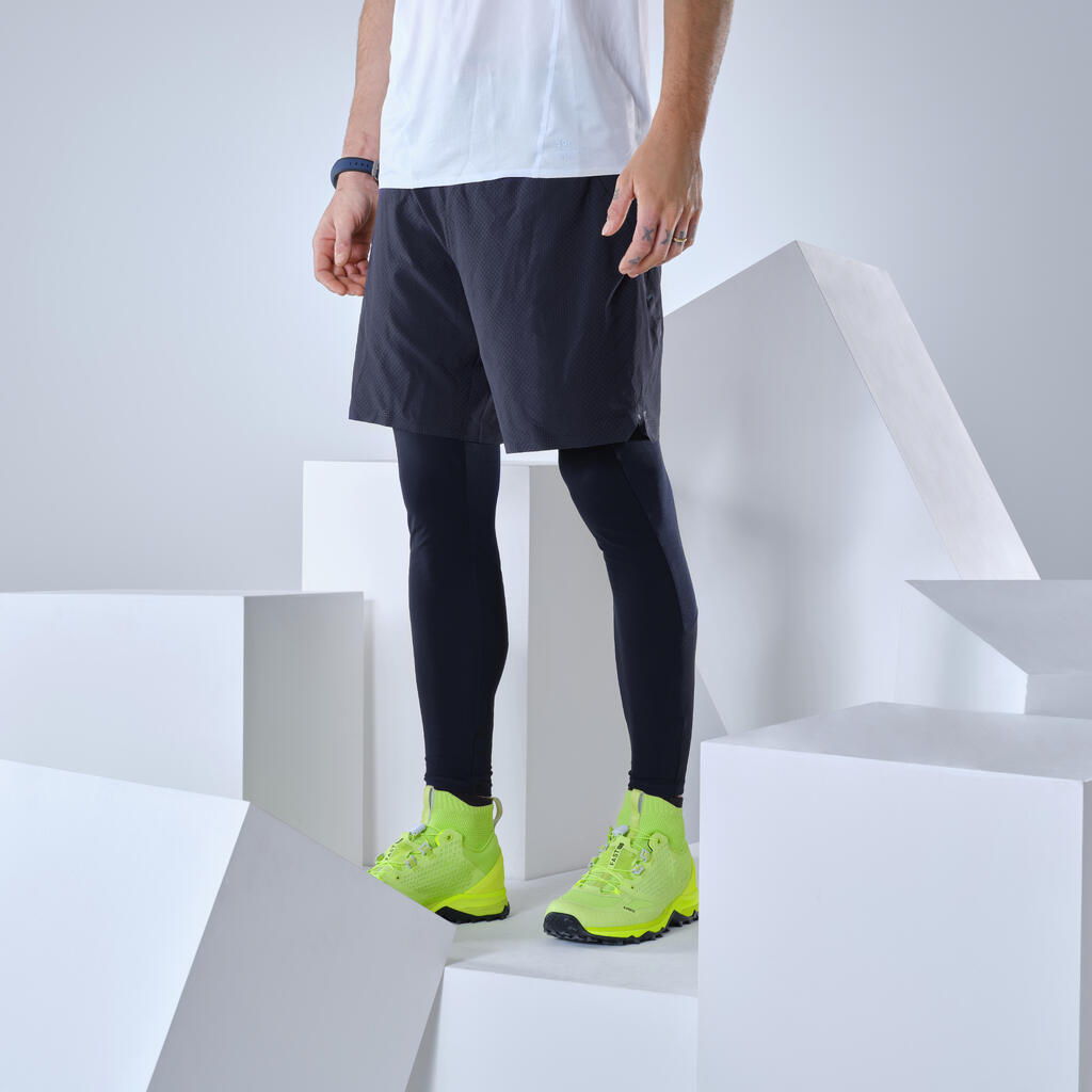 Leggings mit Shorts Herren ultraleicht Speed Hiking - FH900 blau