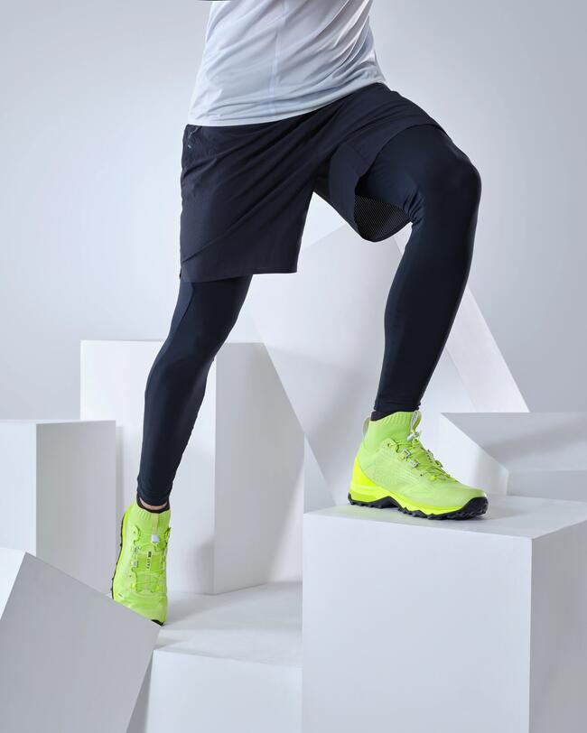 Leggings con pantalones cortos ultraligeros de senderismo rápido para hombre FH900 - Azul