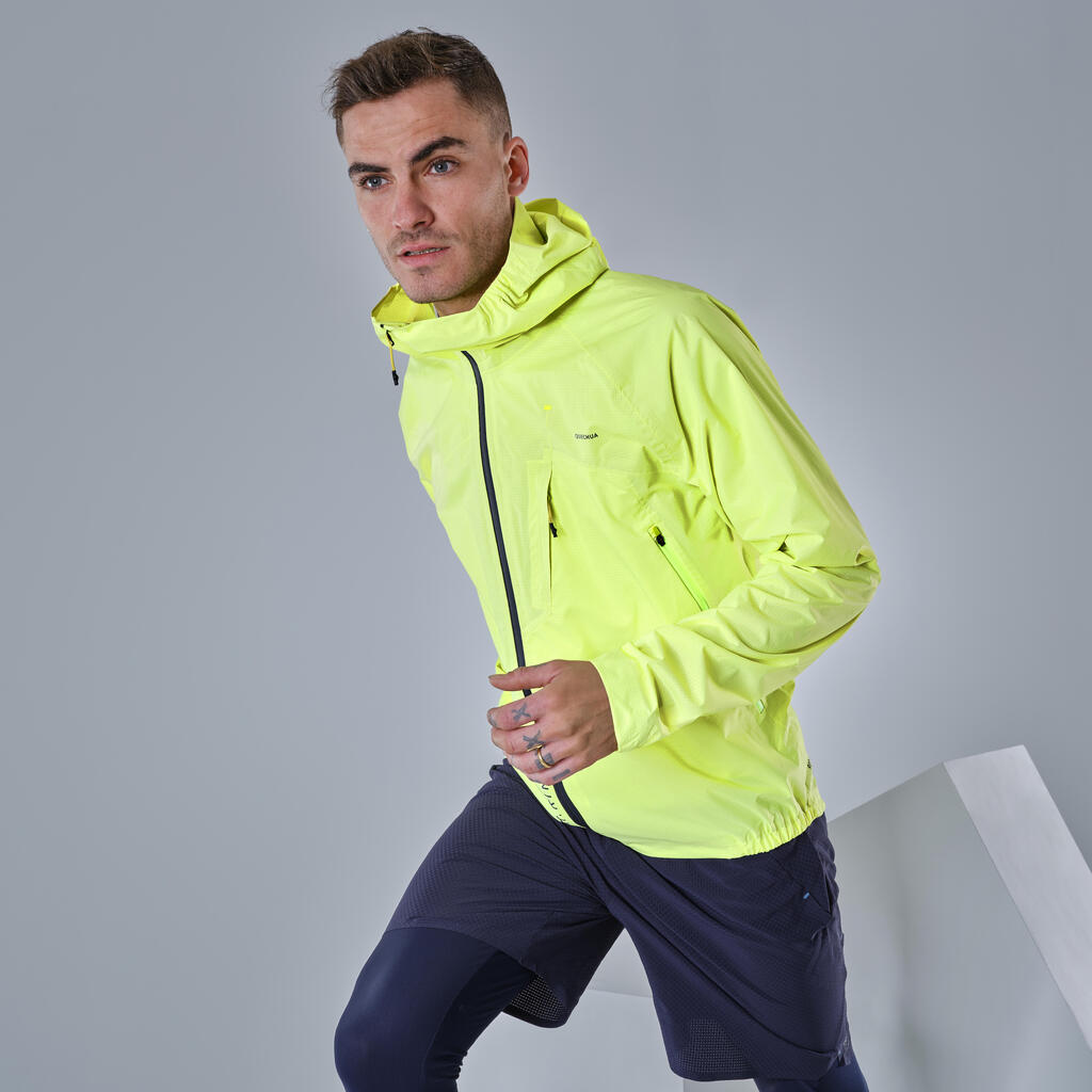 Wanderjacke Herren wasserdicht ultraleicht Speed Hiking - FH500 gelb