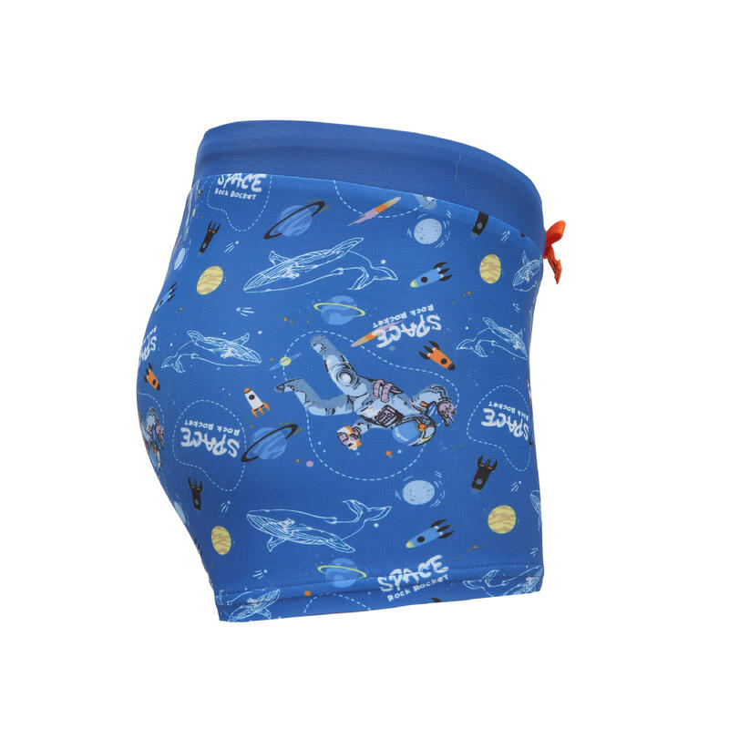 BOY'S SWIMSUIT - BOXER 100 PEP - NAVY SPACE