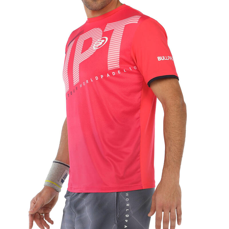 Tricou cu guler rotund Respirant Padel Riter Roșu Bărbați