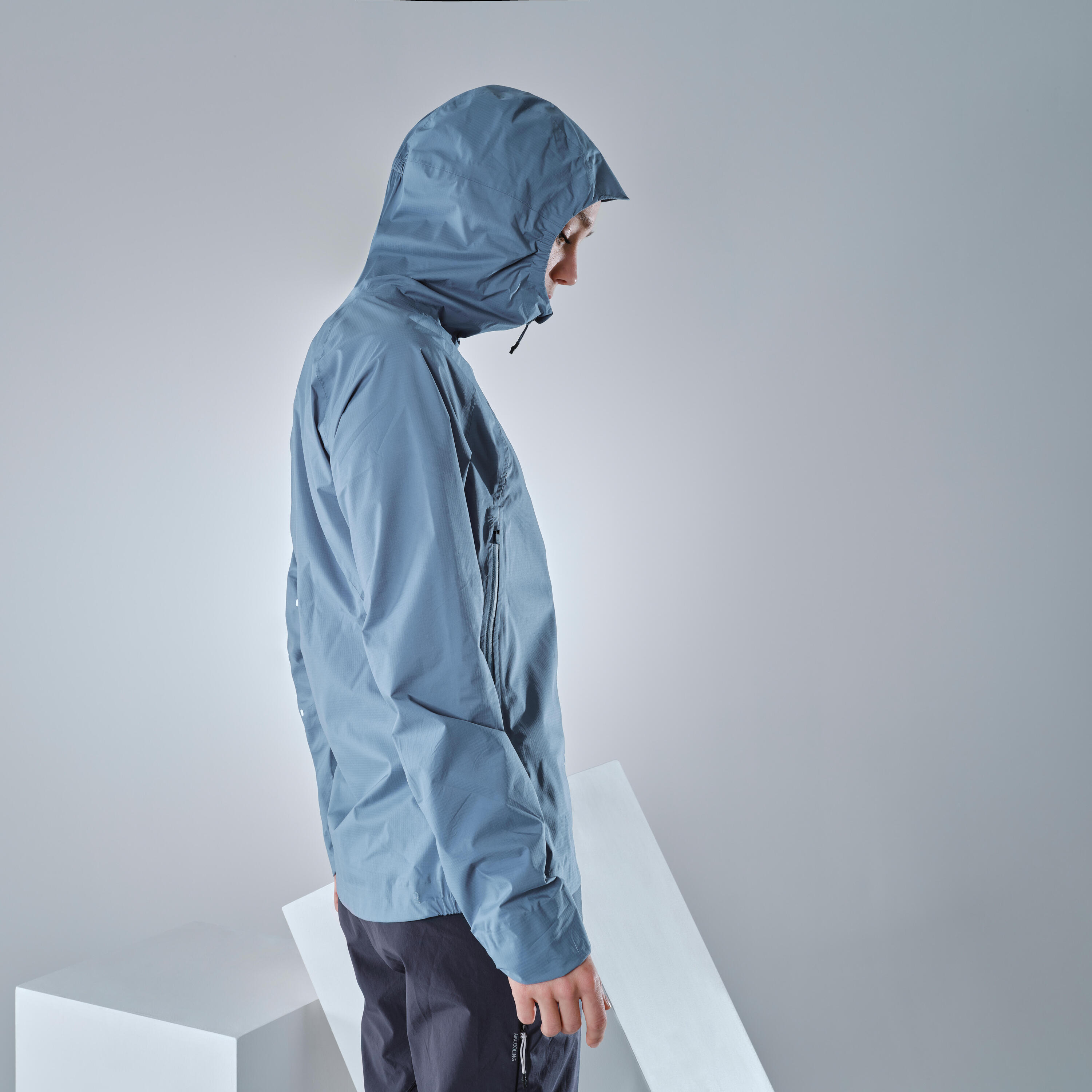 Women’s ultra-light waterproof fast hiking jacket - FH500 Rain - Blue 6/6