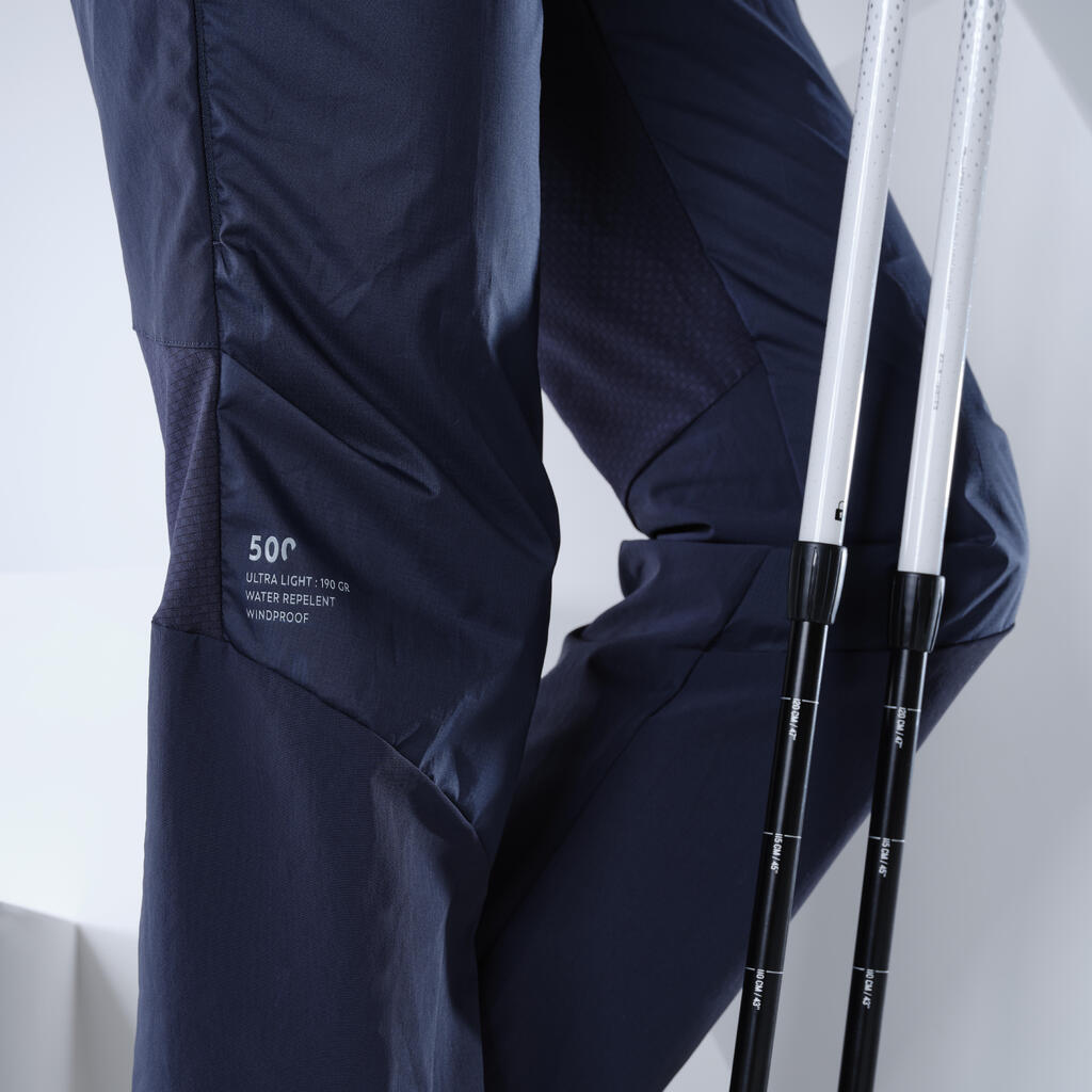 Dámske nohavice FH500 ultraľahké na rýchlu turistiku modré