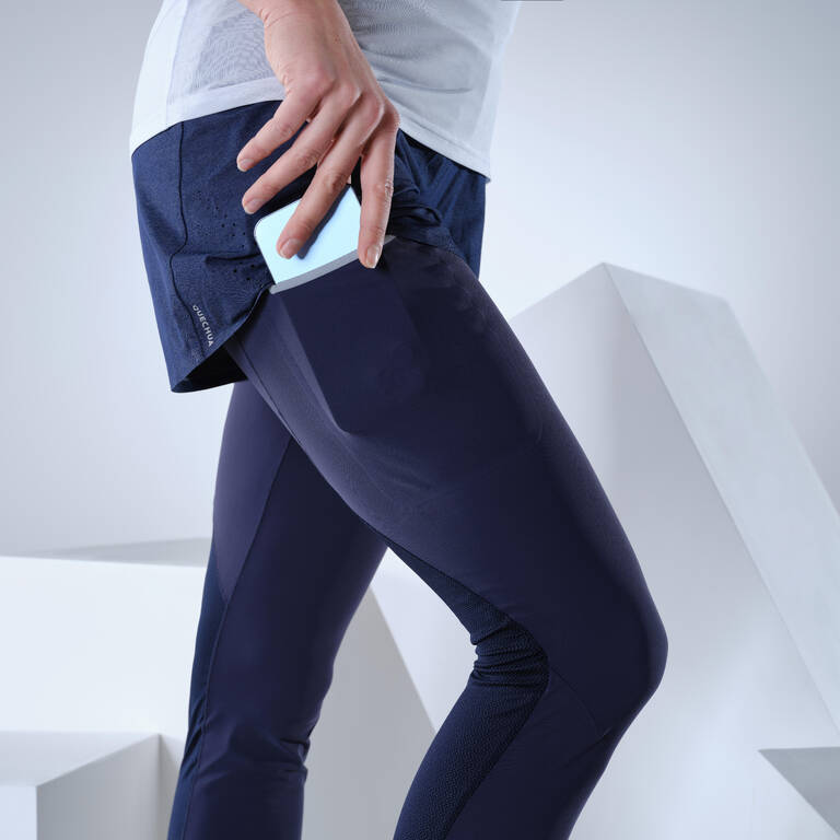 Womens ultra-light short leggings - fast hiking - FH900 Blue