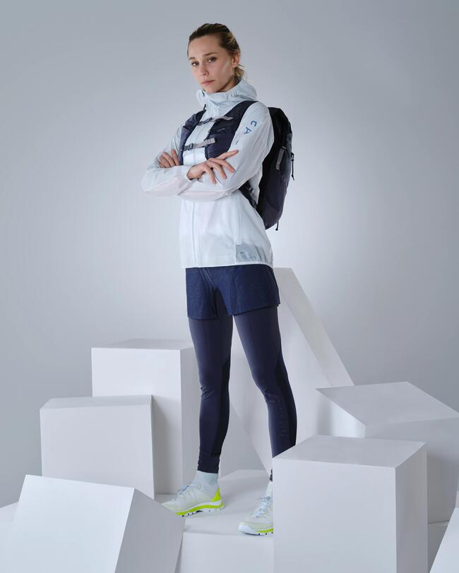 Leggings com Calções de Caminhada Mulher Azul-Marinho