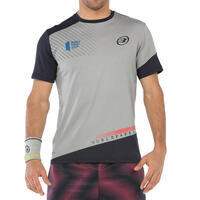 T-shirt de padel manches courtes respirant col rond Homme-Ricione gris