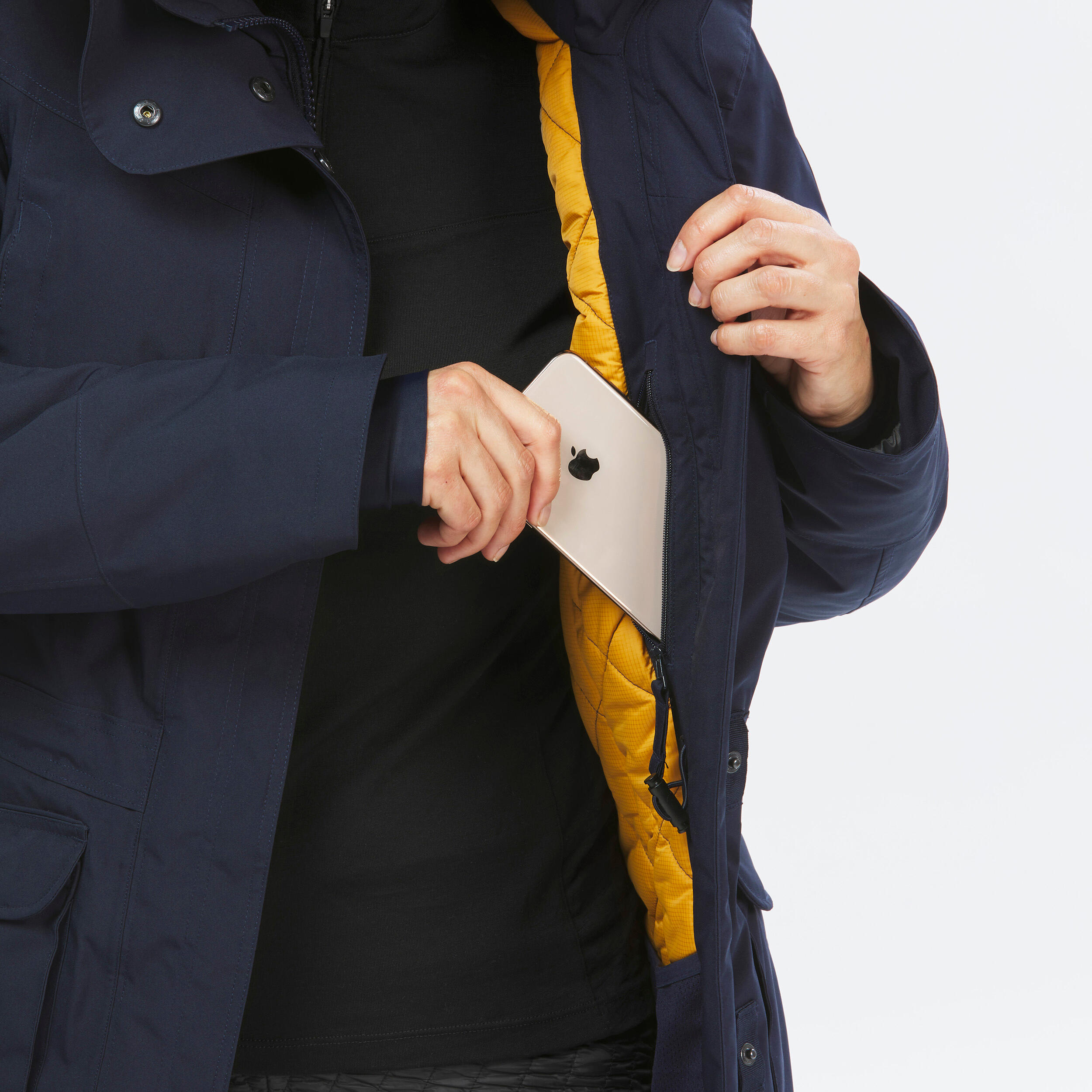Waterdichte wandelparka voor dames -20°C NH900 blauw 11/13