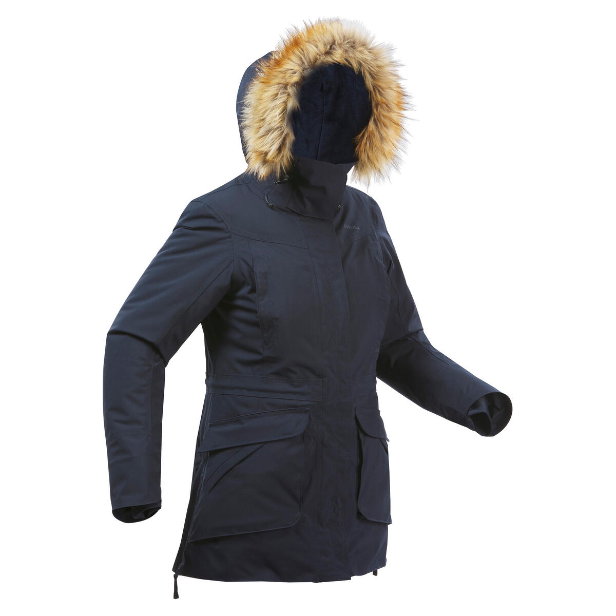 Parka de randonnée -20°C imperméable femme, NH900 bleu
