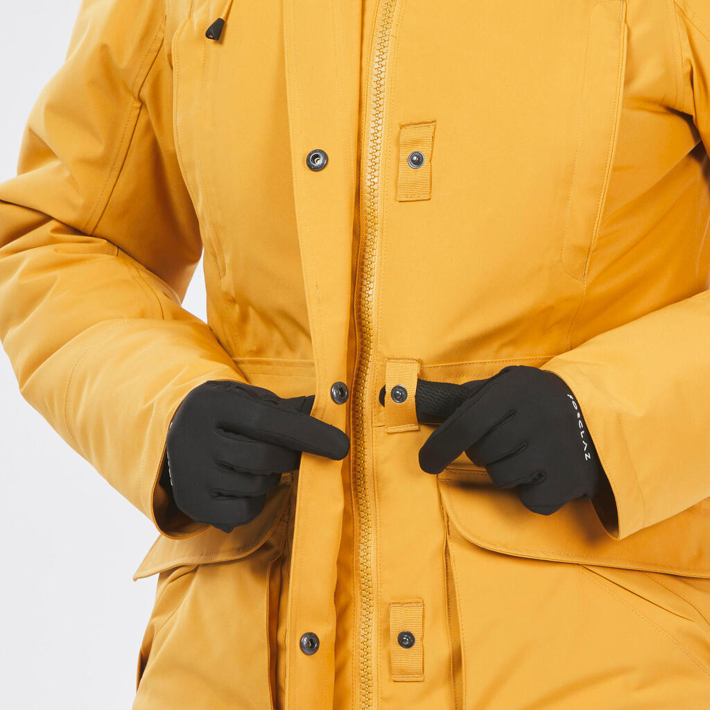 Winterjacke Parka Damen bis -20 °C wasserdicht Winterwandern - SH900 grün