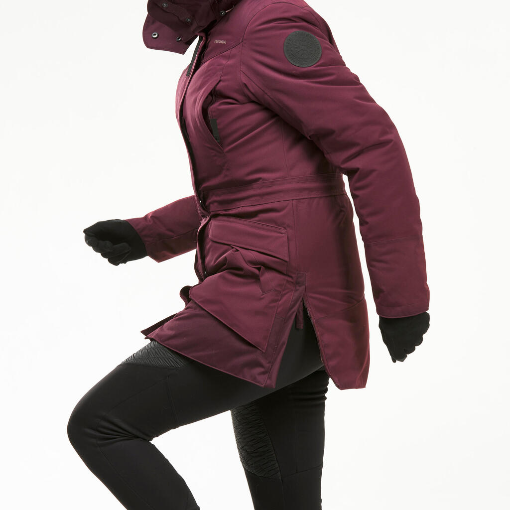 Winterjacke Parka Damen bis -20 °C wasserdicht Winterwandern - SH900 grün