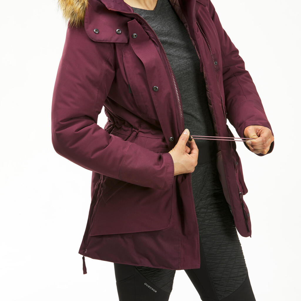 Winterjacke Parka Damen bis -20 °C wasserdicht Winterwandern - SH900 grün