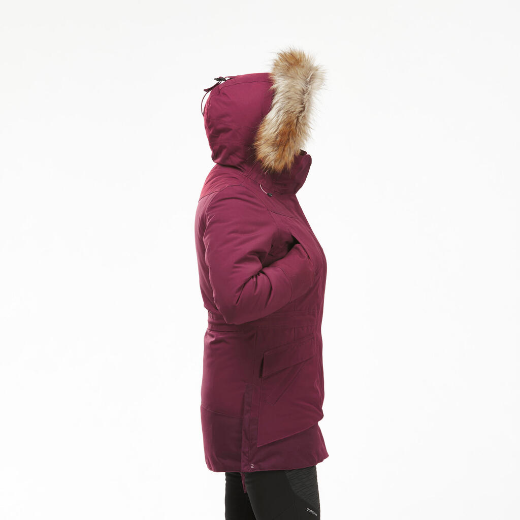 Winterjacke Parka Damen bis -20 °C wasserdicht Winterwandern - SH900 grün