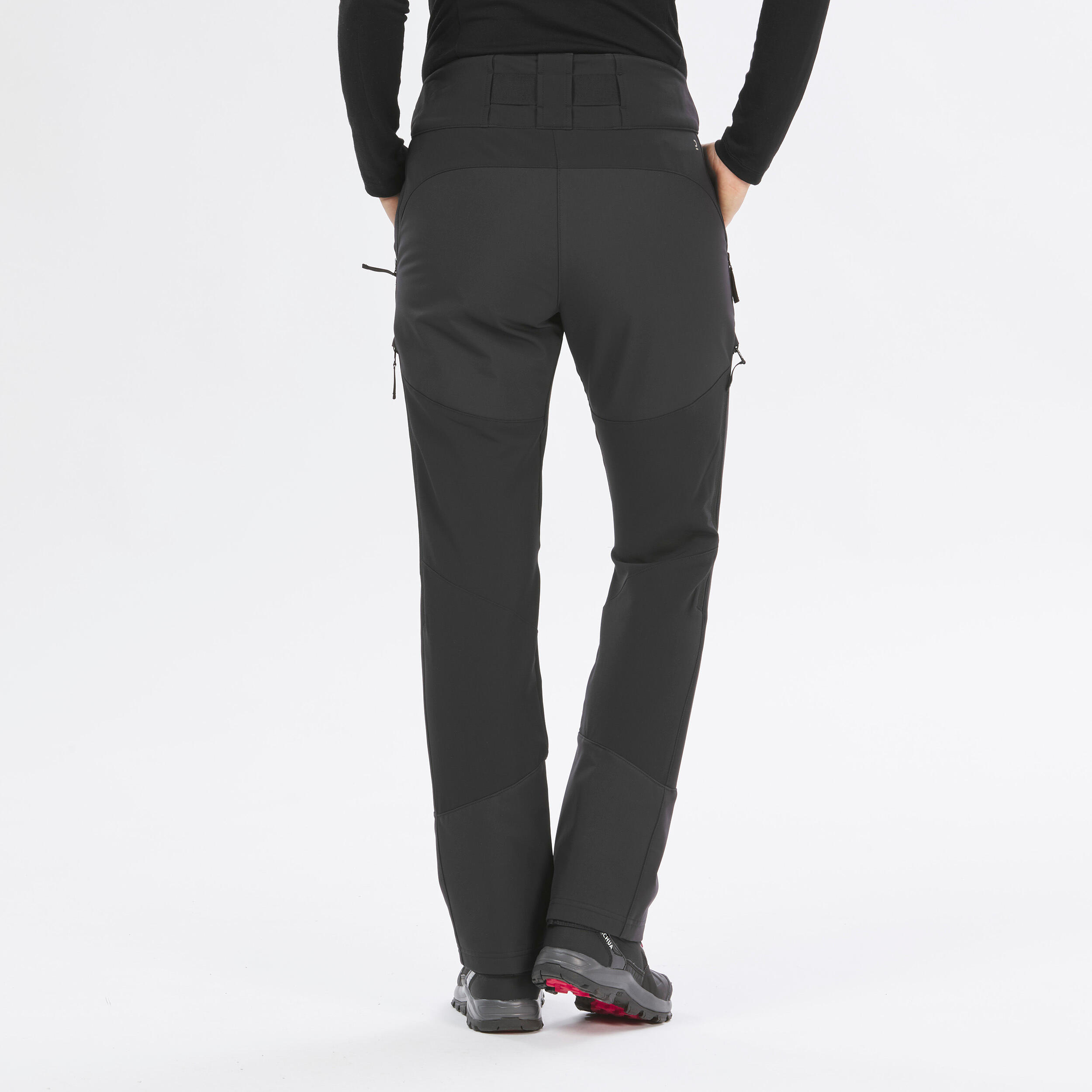 Women's Breathable Warm Pants - SH 500 Black - Black - Quechua - Decathlon