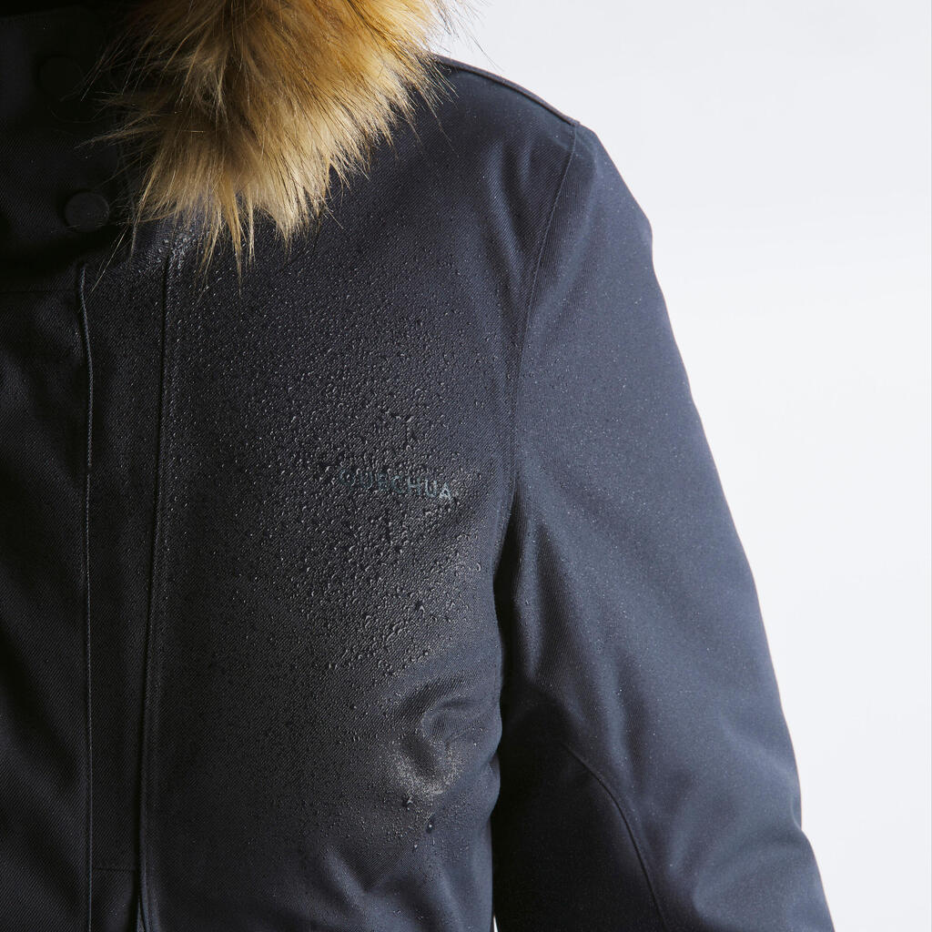 Blouson de randonnée -8°C imperméable femme, NH500 bleu