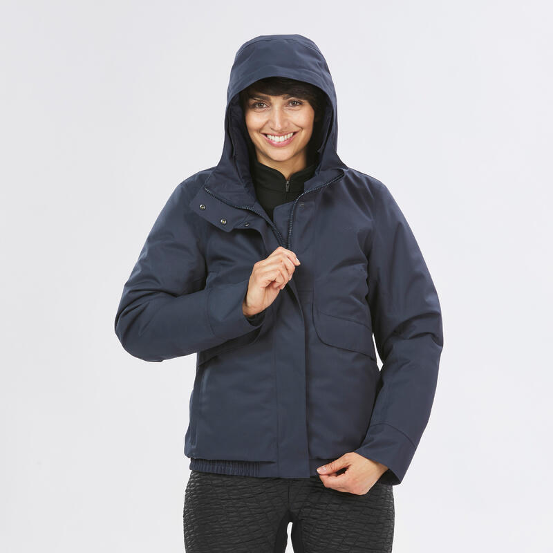 Winterjacke Damen Blouson warm bis -8°C wasserdicht Winterwandern - SH500