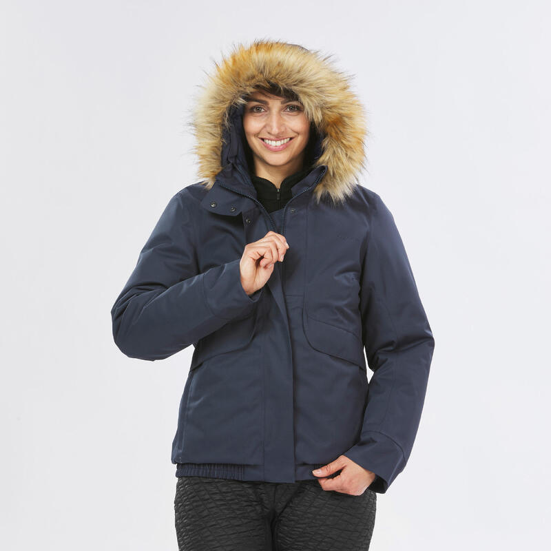 Női kabát téli túrázáshoz SH100 X-Warm, vízhatlan, -8 °C-ig 