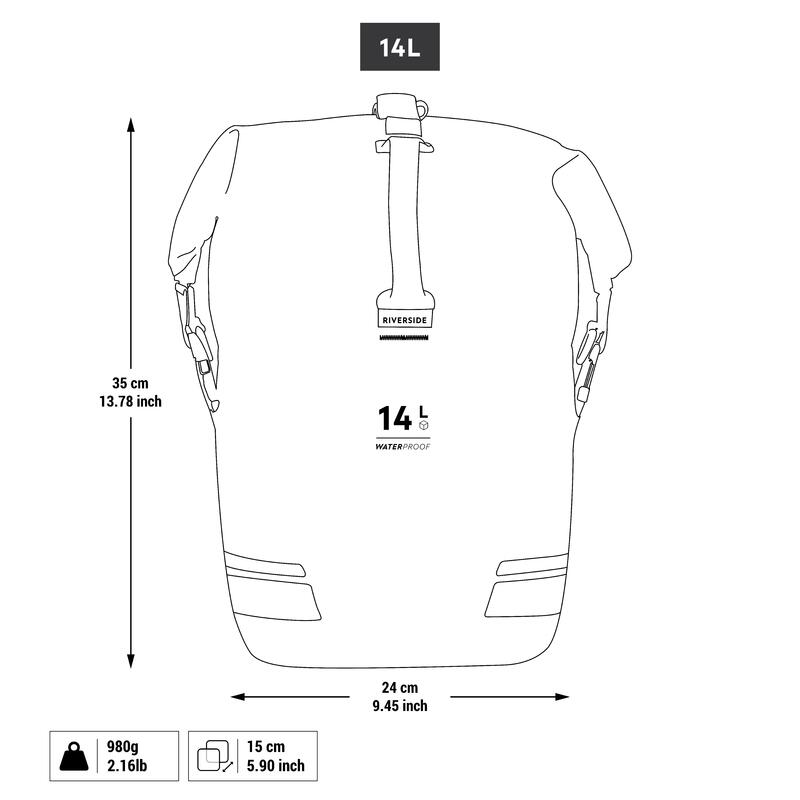 14 L防水馬鞍袋