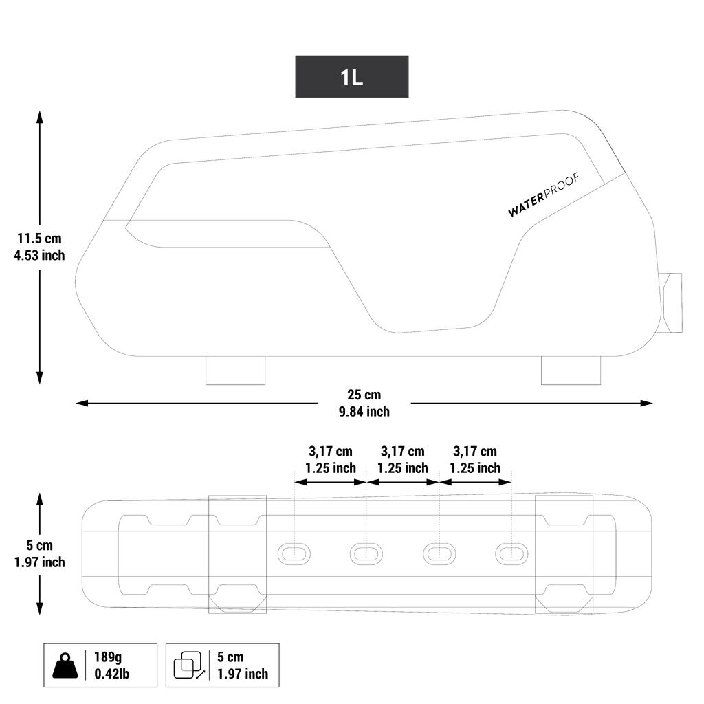 1 L Bikepacking Waterproof Top Tube Bag ADVT 900