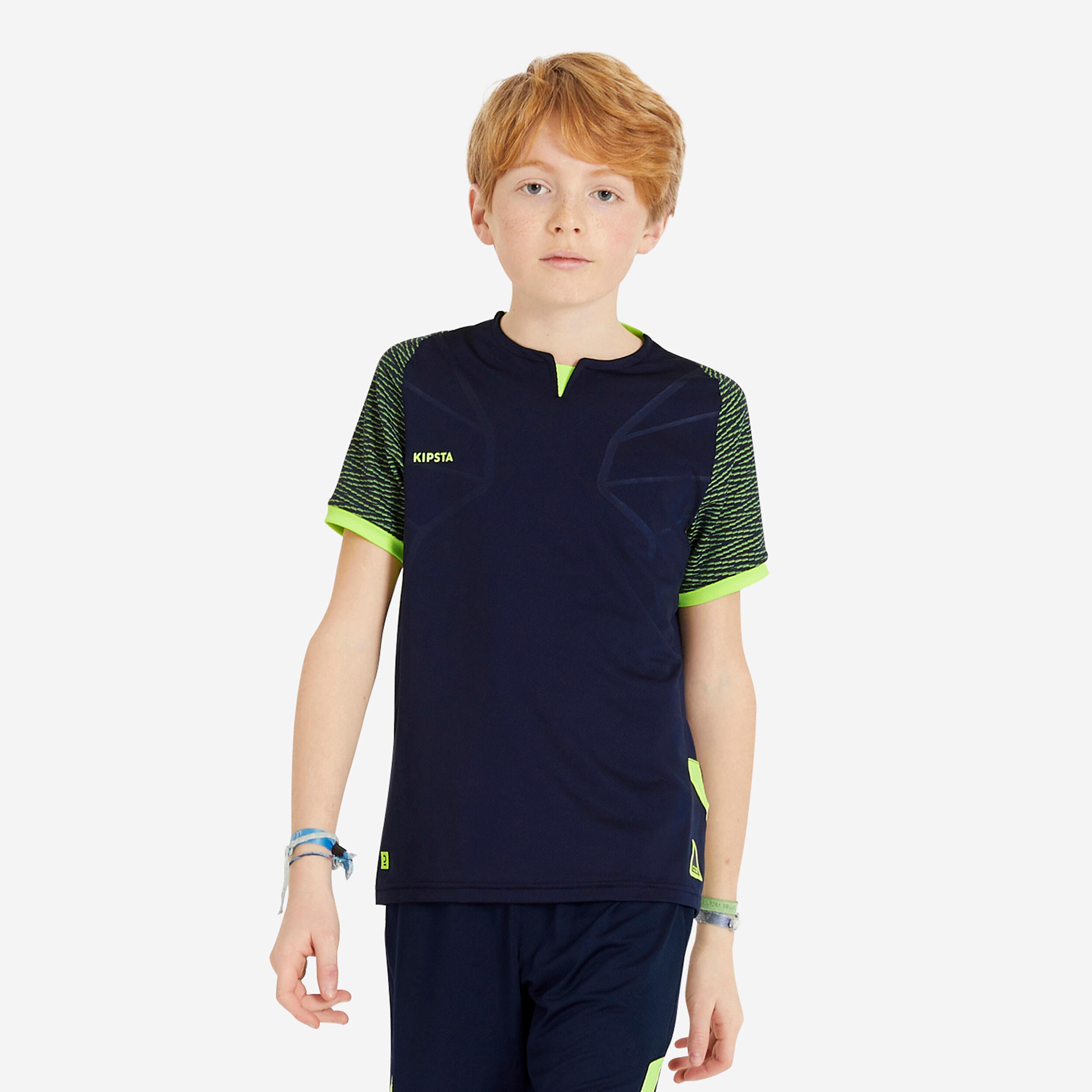 KIPSTA Detský futbalový dres CLR modro-žltý 151-160 cm