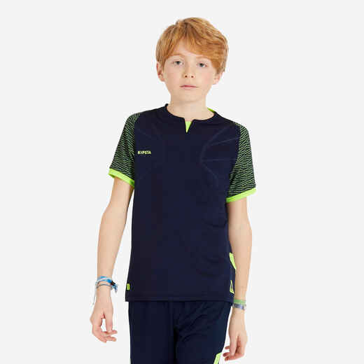 
      Kids' Football Shirt CLR - Blue/Neon Yellow
  