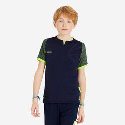 MAILLOT DE FOOTBALL ENFANT CLR BLEU ET JAUNE FLUO