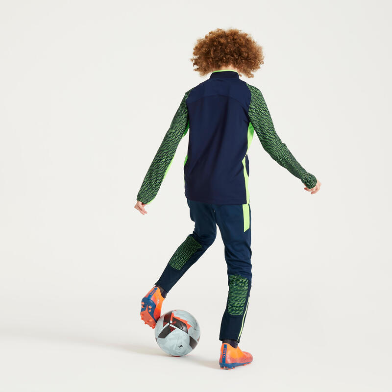 PANTALON DE FOOTBALL CLR ENFANT BLEU MARINE ET JAUNE FLUO