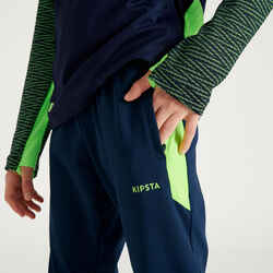 Kids' Football Bottoms CLR - Navy Blue/Neon Yellow