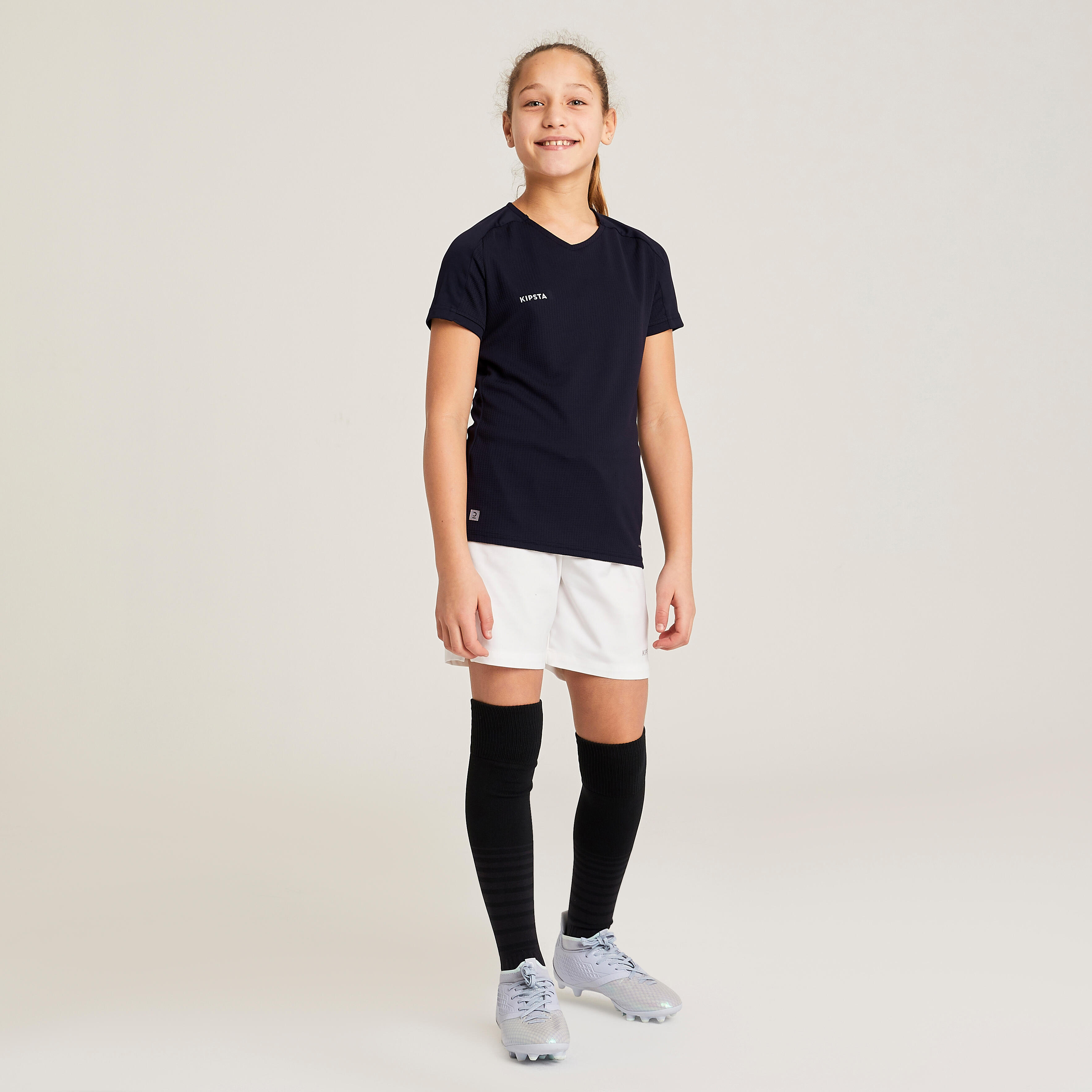 KIPSTA Dievčenský futbalový dres Viralto čierny 5-6 r (113-122 cm) · záber 9