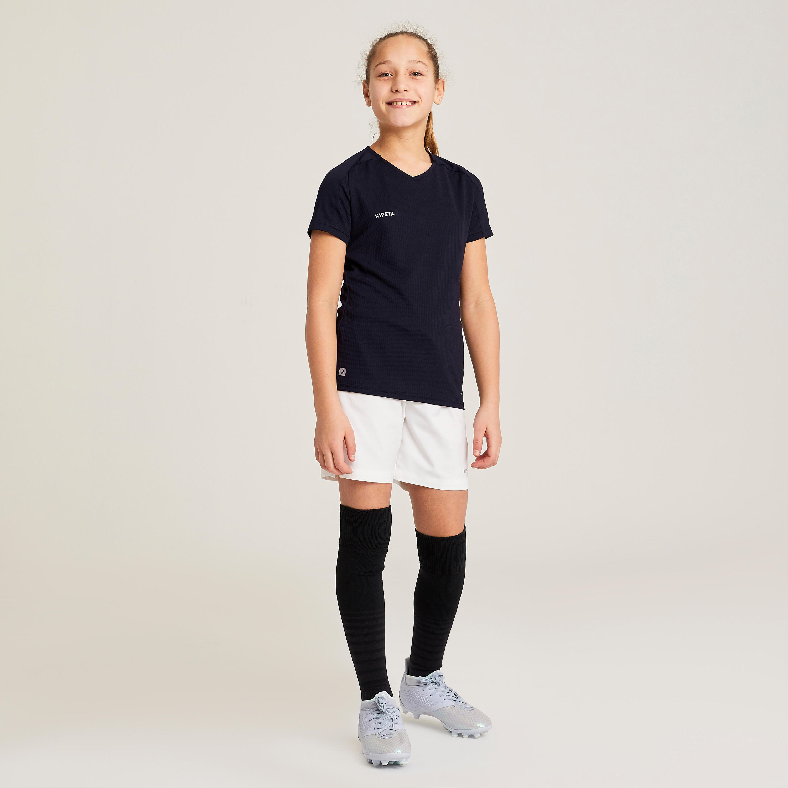 Girls' Football Shorts  - White 18/21