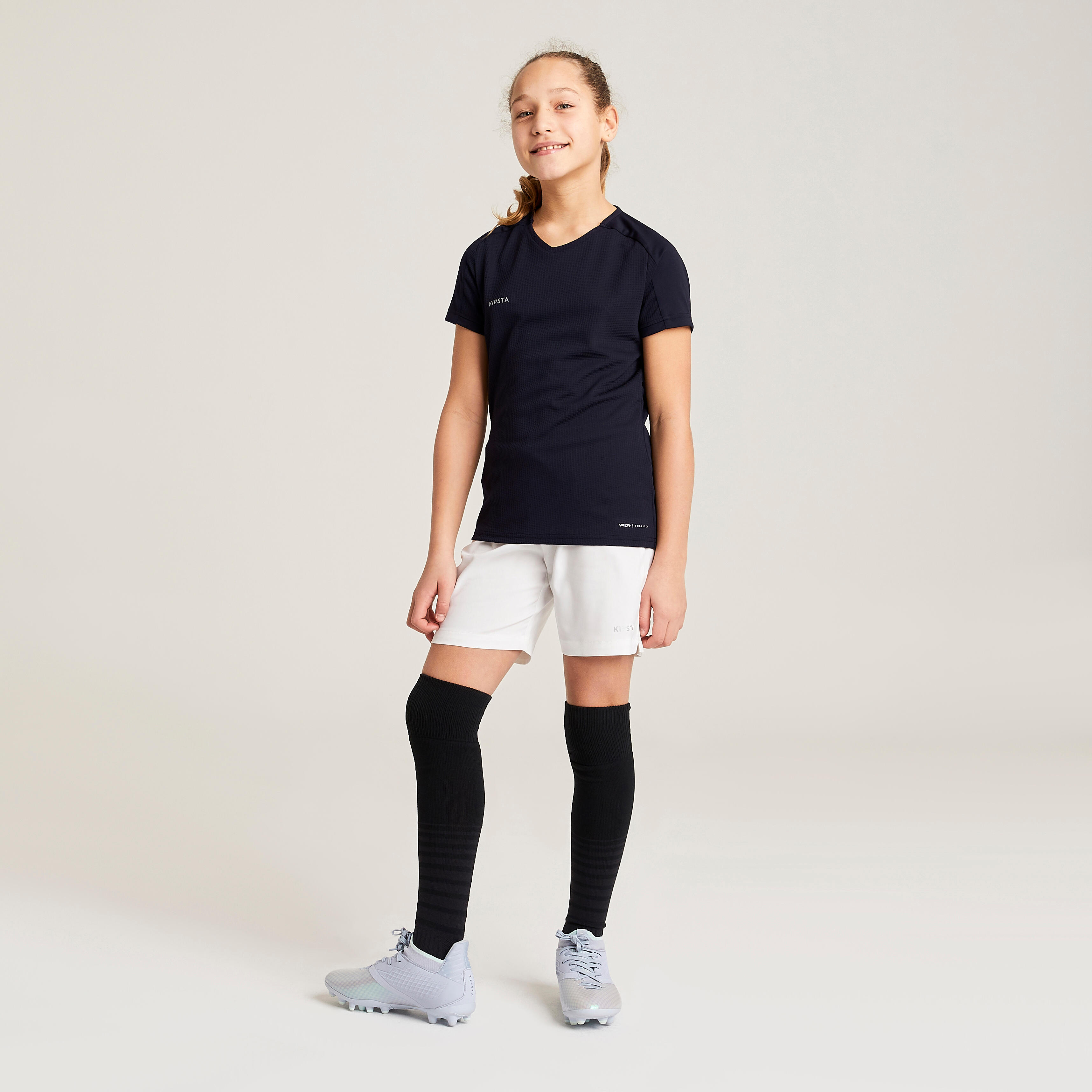 KIPSTA Dievčenský futbalový dres Viralto čierny 5-6 r (113-122 cm) · záber 7