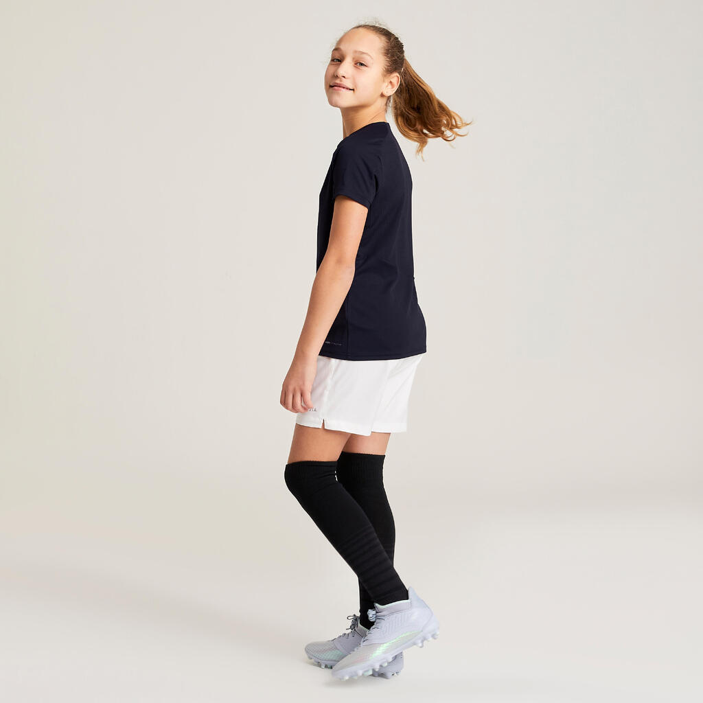 Girls' Football Shirt Viralto - Aqua Green & White