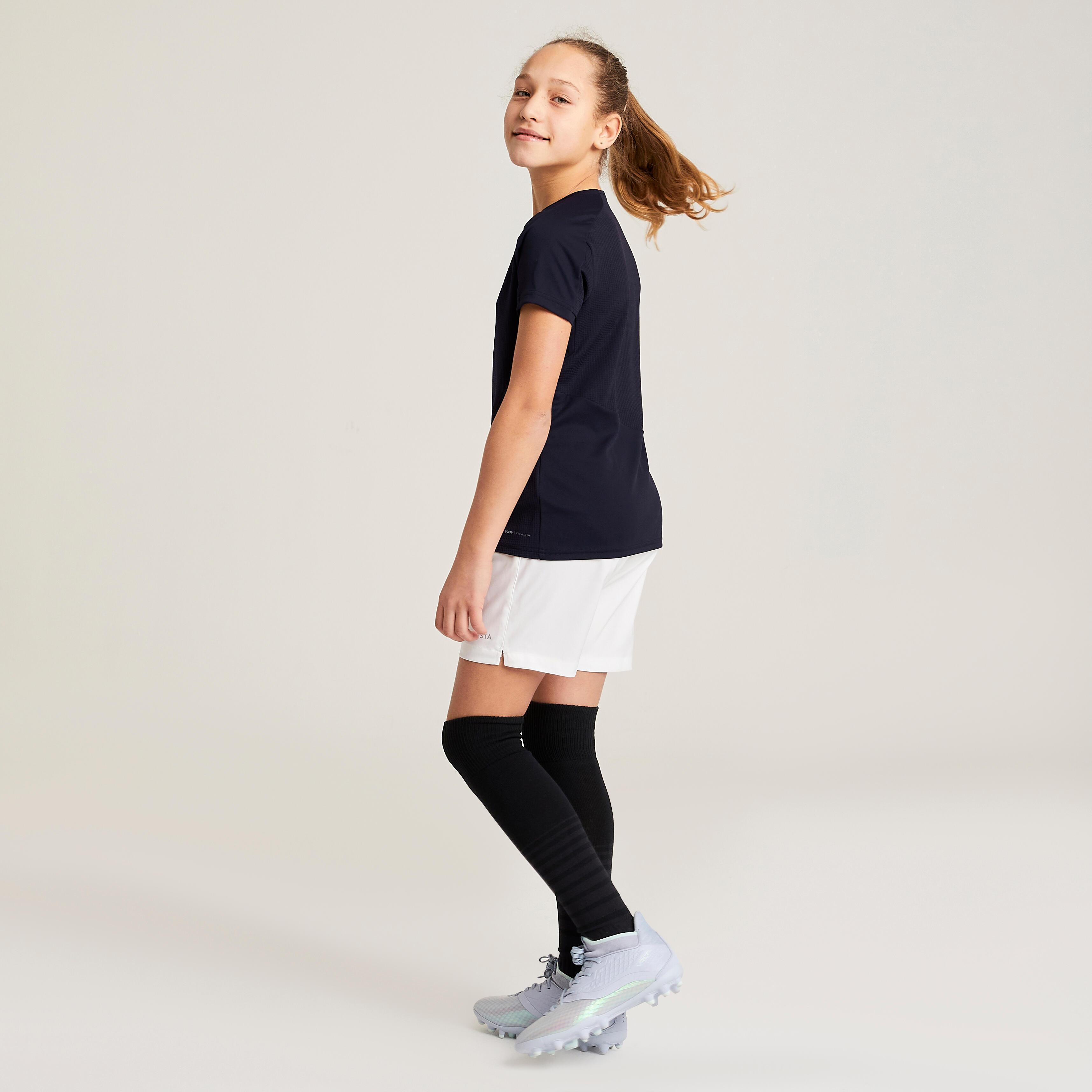 KIPSTA Dievčenský futbalový dres Viralto čierny 5-6 r (113-122 cm) · záber 6