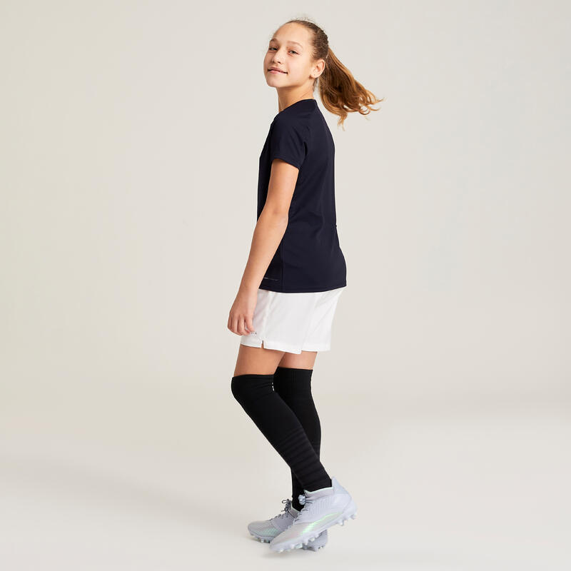 Voetbalshort voor meisjes Viralto wit