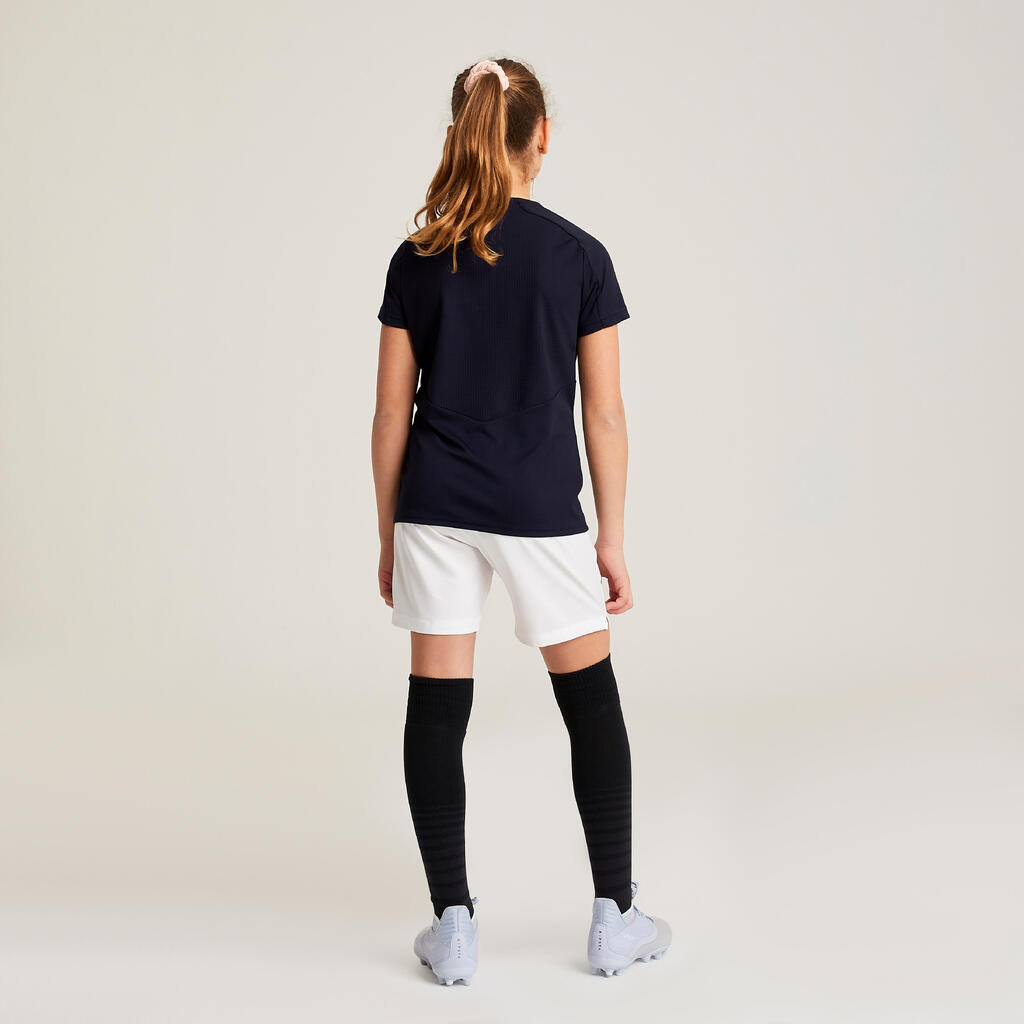 Girls' Football Shirt Viralto - Aqua Green & White