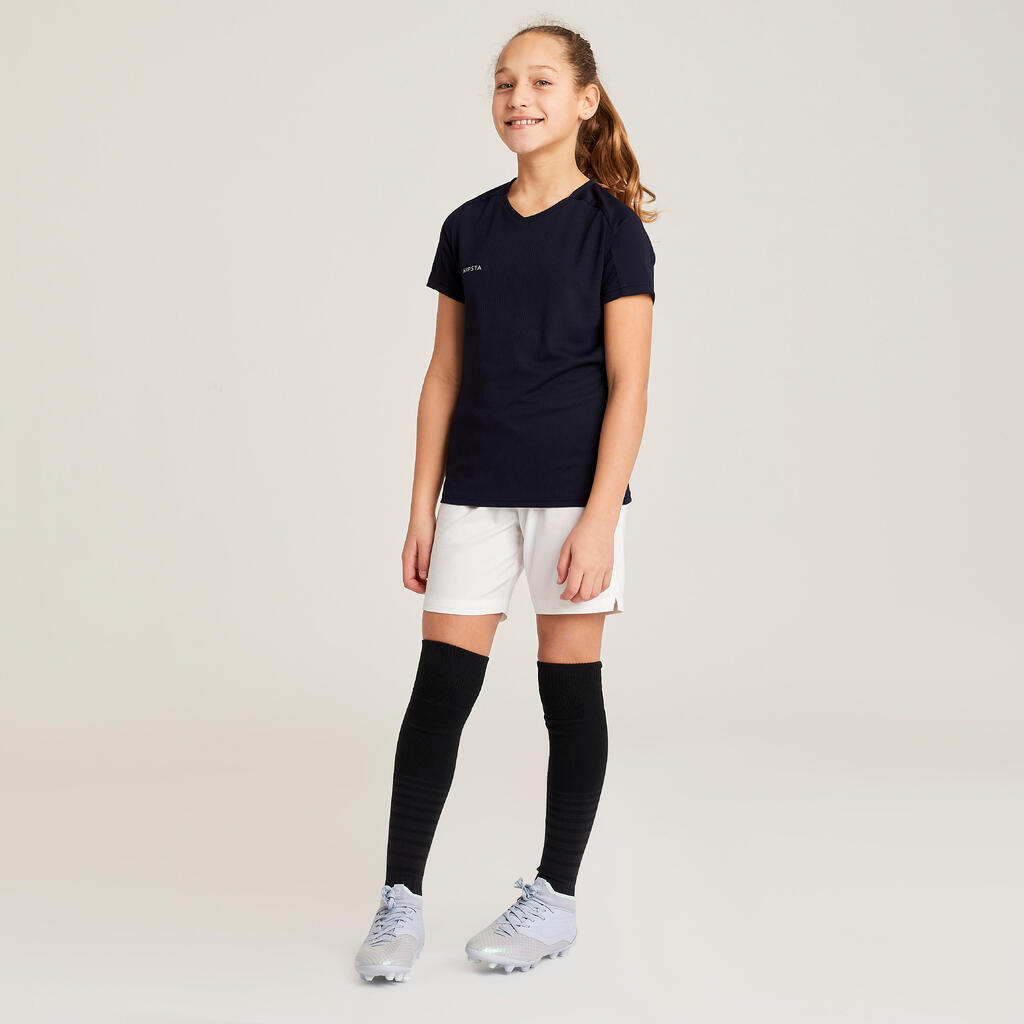 Girls' Football Shirt Viralto - Aqua Green & White