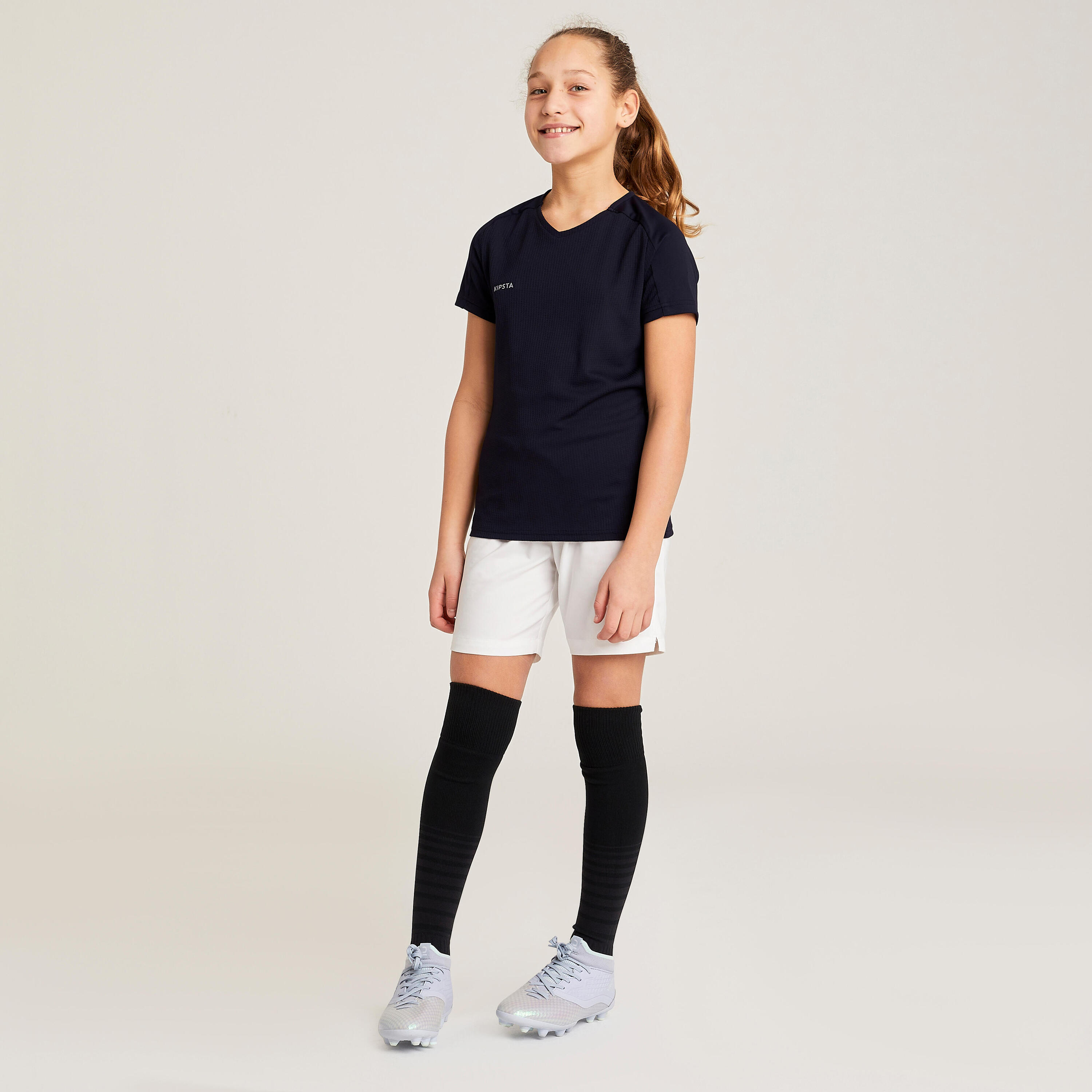 Mädchen Fußball Trikot - Viralto schwarz 2/9