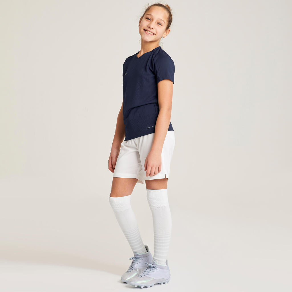 Girls' Football Shirt Viralto - Aqua Green & White