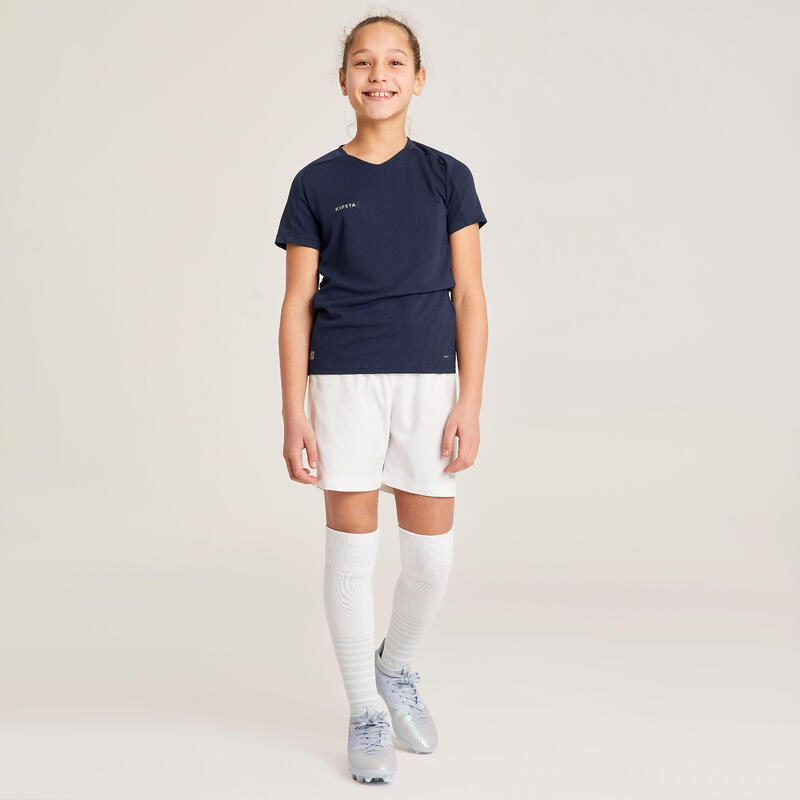 Voetbalshort voor meisjes Viralto wit