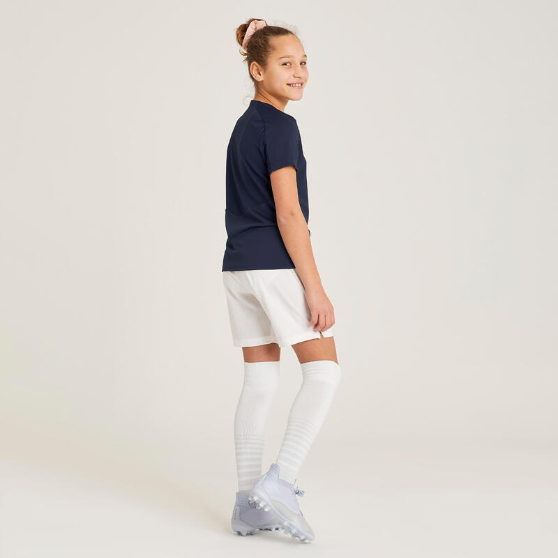 Voetbalshort voor meisjes Viralto wit